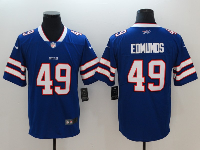 Men Buffalo Bills #49 Edmunds Blue Vapor Untouchable Player Nike Limited NFL Jerseys
